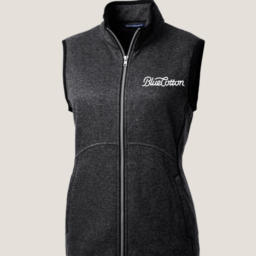 Sample image of LCO00058 Cutter & Buck Mainsail Sweater Knit Womens Full Zip Vest
